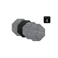 thumbnail image 1 of Dainty Home Amalfi Faux Leather Reversible 2 Pattern 15" x 15" Octagon Placemats, Set Of 4, Black, 1 of 3