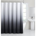 thumbnail image 1 of Dainty Home Black Ombre Fabric Shower Curtain – 3D Textured Design, Water-Repellent, Machine-Washable Bathroom Curtain, 70" x 72", 1 of 6