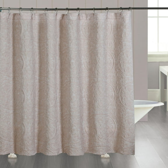 Dainty Home Boheme Medallion Jacquard Shower Curtain, Soft Textured Polyester Fabric, 72 x 72 Inches