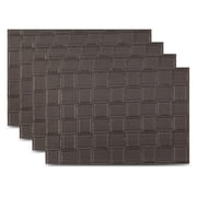 Ala Carte by Dainty Home Bostonian Quilted Textured Faux Leather Placemats   Set of 4, Reversible, Non-Slip, Washable, Heat & Tear Resistant   12x18 in Dining Table Mats