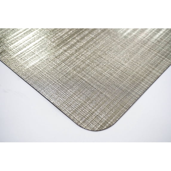Dainty Home Emery Metallic Reversible Square Set of 4 Placemats in Coffee