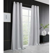 Dainty Home Grommet Light Filtering Curtain Panel, 76 in x 96 in (2 Panels)