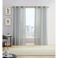 thumbnail image 1 of Dainty Home Hannah Linen Textured Light Filtering Grommet Panel Pair 76 x 84'' In Grey, 1 of 4