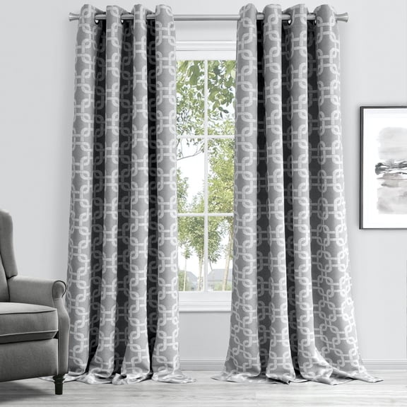 Dainty Home Interlock Grommet Blackout Curtain Panel, 54" x 84"