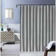 thumbnail image 1 of Dainty Home Little Rock 3D Floral Textured Wave Weaved Lurex Little 3D Rock Designed Fabric Shower Curtain 70W x 72L in Charcoal, 1 of 5