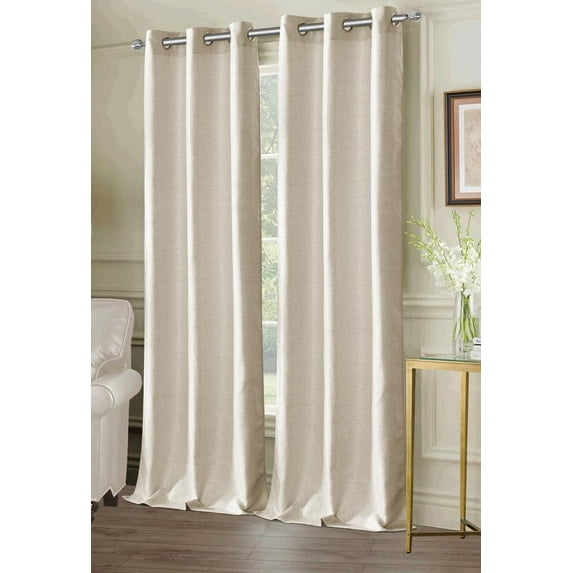 Dainty Home Little Rock Grommet Window Curtain with Lurex Panel Pair