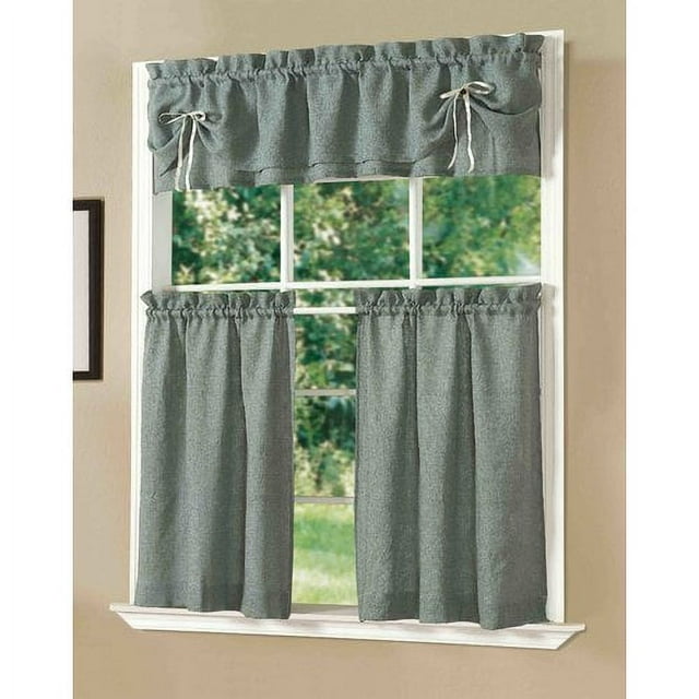 Dainty Home Lucia Kitchen Window Curtain Set of 3 - Walmart.com