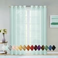 thumbnail image 1 of Dainty Home Malibu Textured Semi-Sheer Grommet Top Curtain Panel Pair, 108" x 84" In Aqua, 1 of 10