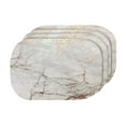 thumbnail image 1 of Dainty Home Marble Cork Foil Printed Marble Granite Designed Thick Cork Textured 12" x 18" Oval Placemat Set of 4 in Rose Gold, 1 of 4
