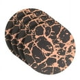 thumbnail image 1 of Dainty Home Marble Cork Foil Printed Marble Granite Designed Thick Cork Textured 15" x 15" Round Placemat Set of 4 in Black And Rose Gold, 1 of 4