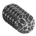thumbnail image 1 of Dainty Home Marble Cork Foil Printed Marble Granite Designed Thick Cork Textured 15" x 15" Round Placemat Set of 6 in Black And Silver, 1 of 4