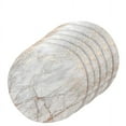 thumbnail image 1 of Dainty Home Marble Cork Foil Printed Marble Granite Designed Thick Cork Textured 15" x 15" Round Placemat Set of 6 in Rose Gold, 1 of 4