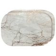 Dainty Home Marble Cork Metallic Print Oval Set of 2 Placemats in Rose Gold