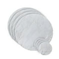 thumbnail image 1 of Dainty Home Marble Cork Table Set With 4 Foil Printed Marble Granite Designed Thick Cork Textured 15" x 15" Round Placemats and 4 Round Coasters 4" x 4" in Silver, 1 of 4