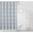 thumbnail image 1 of Dainty Home Megan Striped Fabric Polyester Shower Curtain, 70 inch x 72 inch, Silver, 1 of 8