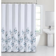 Dainty Home Multicolor Sweet Garden Floral Fabric Shower Curtain   3D Textured Design, Water-Repellent, Machine-Washable Bathroom Curtain, 70" x 72"