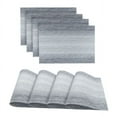 thumbnail image 1 of Dainty Home Ombre Woven Textilene Reversible 13" x 19" Rectangular Placemat Set of 4 in Silver, 1 of 3
