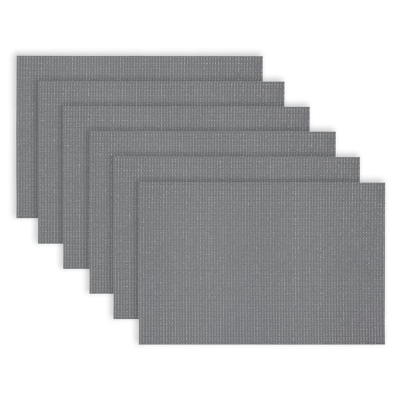Dainty Home Set of 6 Placemats | Elegant and Durable | 12x18 in PVC Non-Slip Washable Place Mats | Tear-Resistant Heat | Resistant Placemats