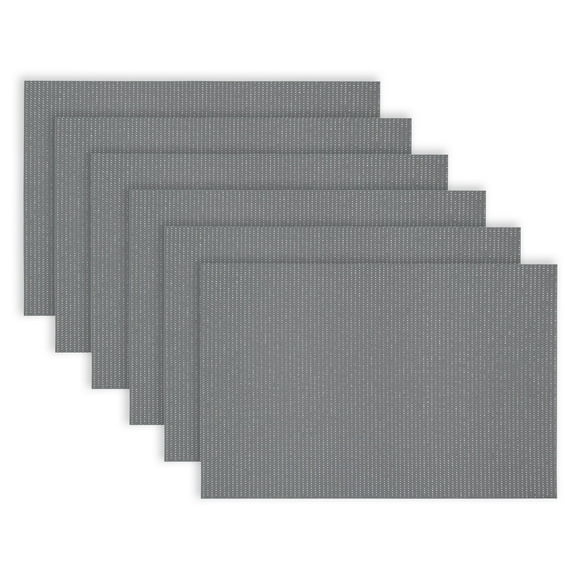 Dainty Home Set of 6 Placemats | Elegant and Durable | 12x18 in PVC Non-Slip Washable Place Mats | Tear-Resistant Heat | Resistant Placemats