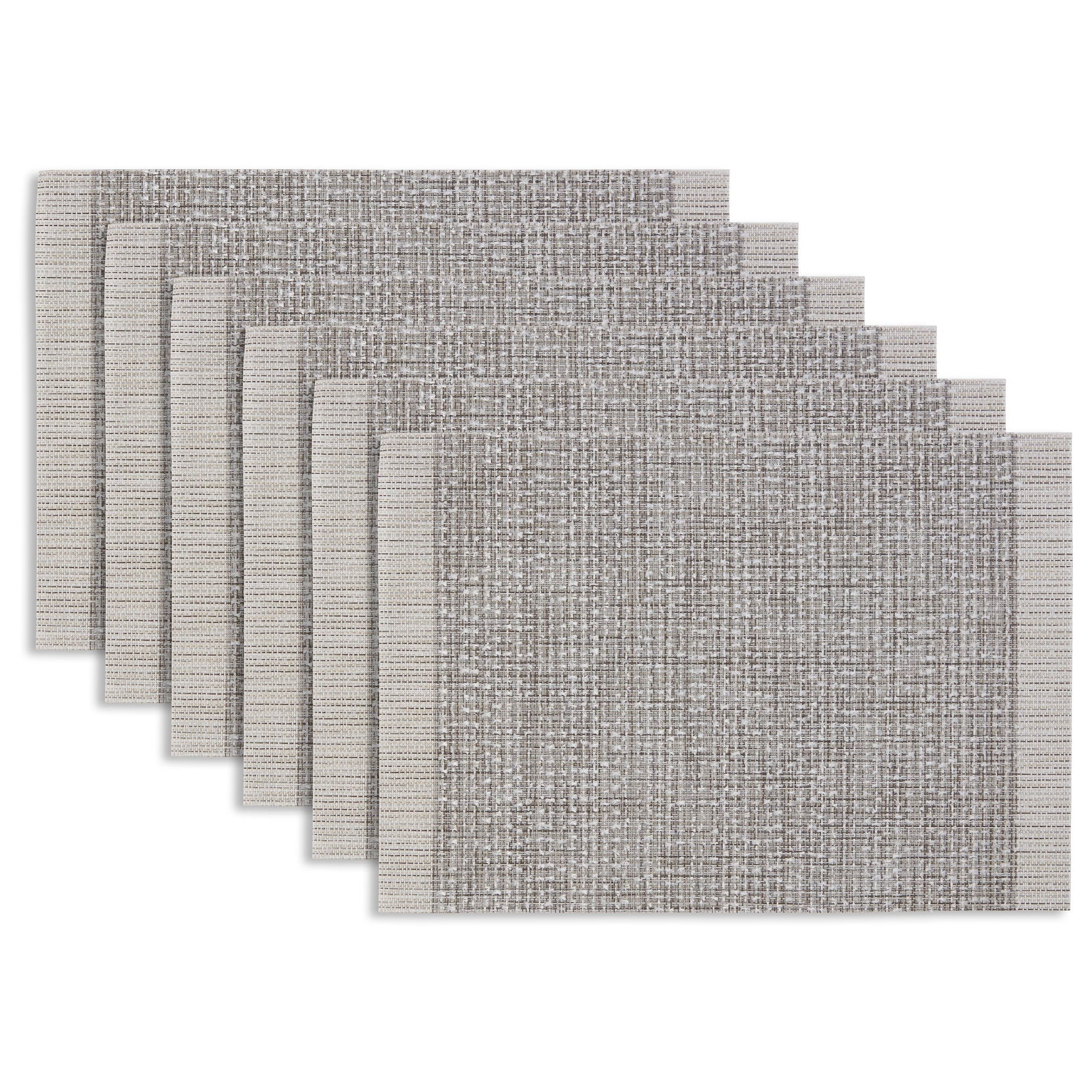 Dainty Home Set of 6 Placemats | Elegant and Durable | 12x18 in PVC Non-Slip Washable Place Mats | Tear-Resistant Heat | Resistant Placemats