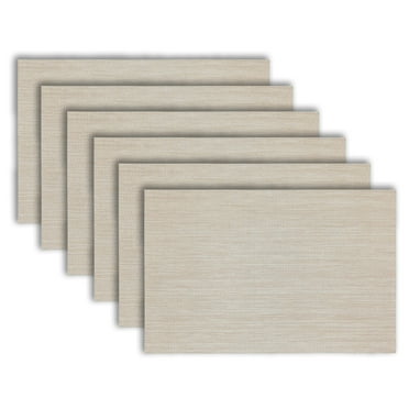 Dainty Home Set of 6 Placemats | Elegant and Durable | 12x18 in PVC Non-Slip Washable Place Mats | Tear-Resistant Heat | Resistant Placemats