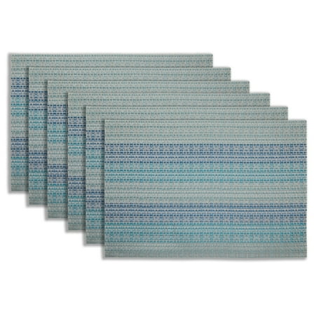 Dainty Home Set of 6 Placemats | Elegant and Durable | 12x18 in PVC Non-Slip Washable Place Mats | Tear-Resistant Heat | Resistant Placemats