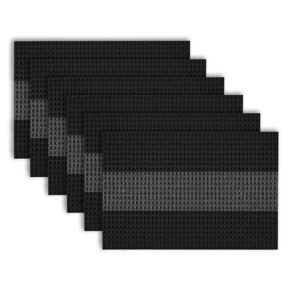 Dainty Home Set of 6 Placemats | Elegant and Durable | 12x18 in PVC Non-Slip Washable Place Mats | Tear-Resistant Heat | Resistant Placemats