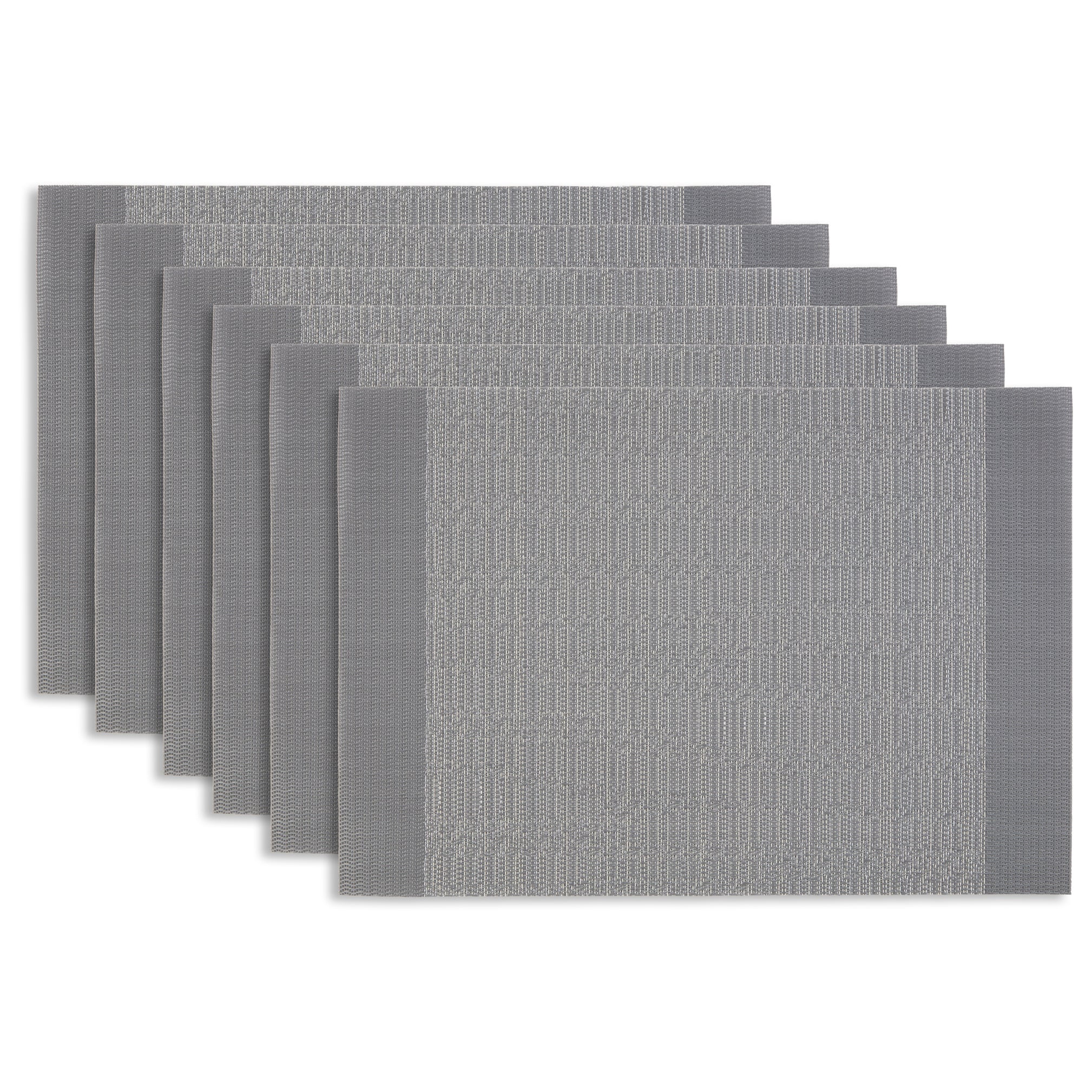 Dainty Home Set of 6 Placemats | Elegant and Durable | 12x18 in PVC Non-Slip Washable Place Mats | Tear-Resistant Heat | Resistant Placemats