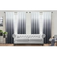 thumbnail image 1 of Dainty Home Shades Ombre Rod Pocket Window Curtain Set of 4 Panels in Black, 1 of 6