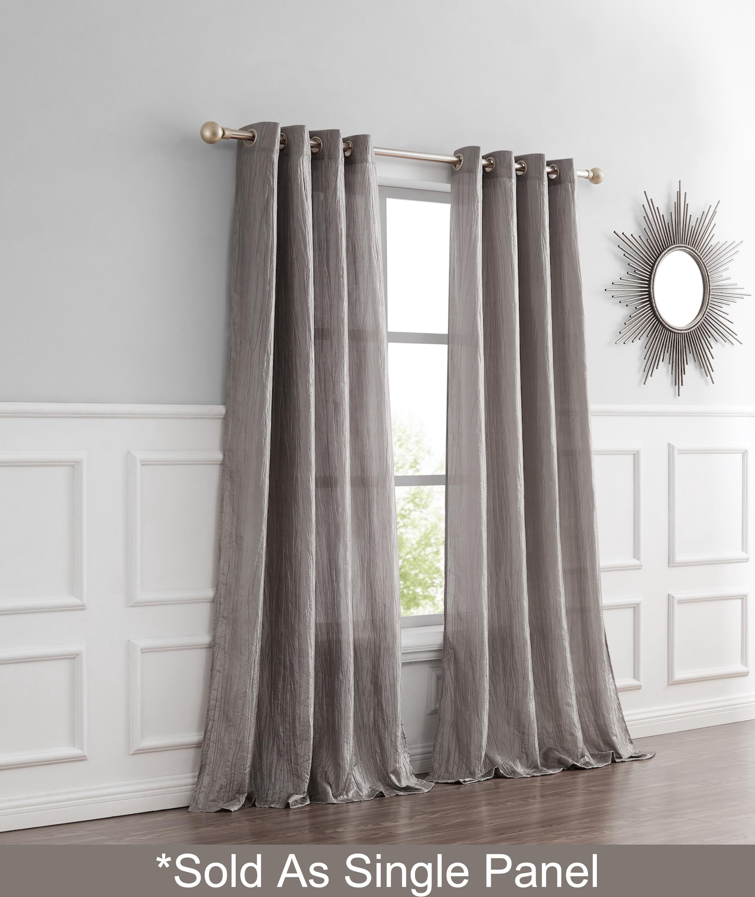 Dainty Home Single Light Filtering Grommet Curtain Panel, Crushed Taffeta, 54"x84"