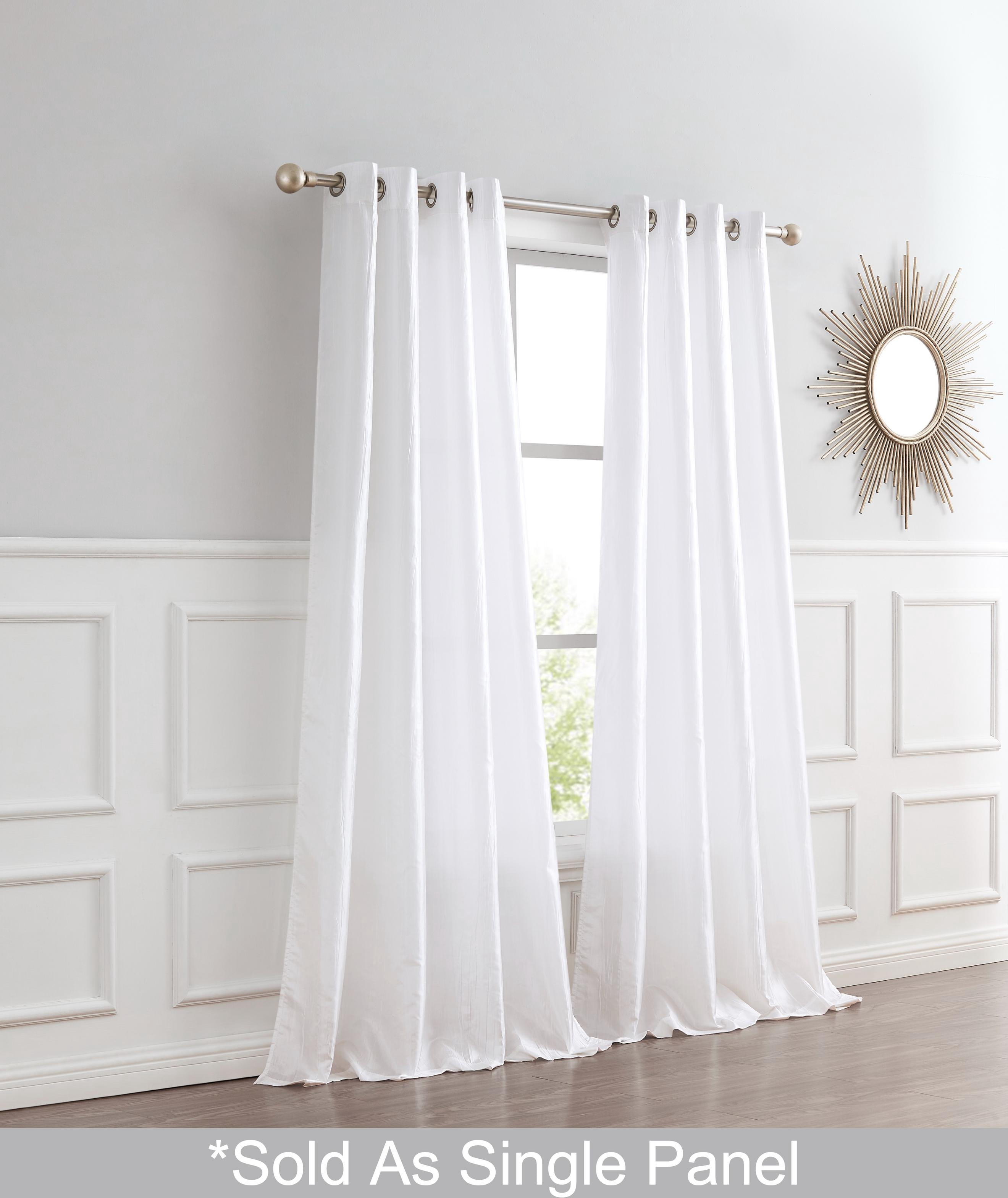Dainty Home Single Light Filtering Grommet Curtain Panel, Crushed Taffeta, 54"x84"