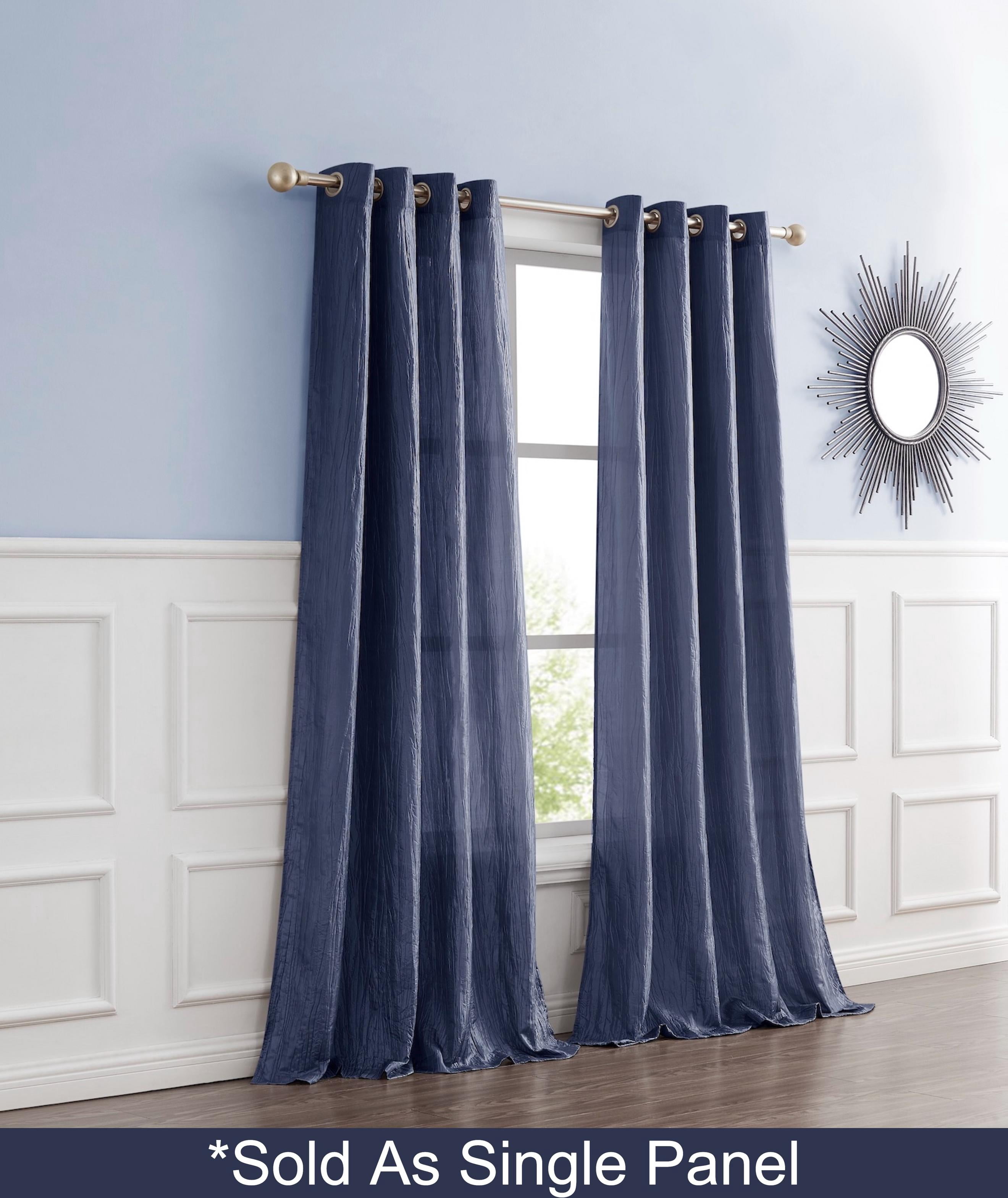 Dainty Home Single Light Filtering Grommet Curtain Panel, Crushed Taffeta, 54"x84"