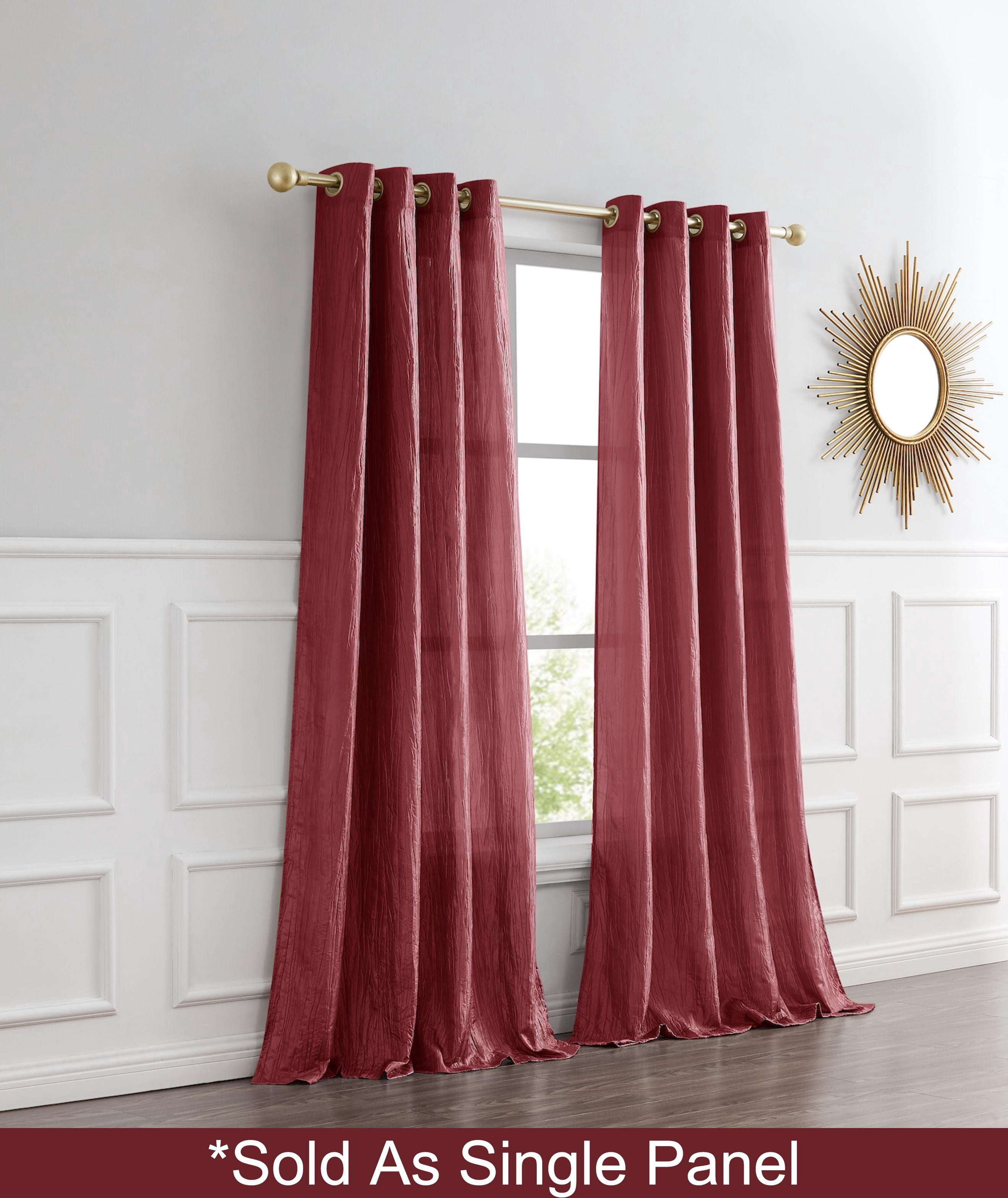 Dainty Home Single Light Filtering Grommet Curtain Panel, Crushed Taffeta, 54"x84"