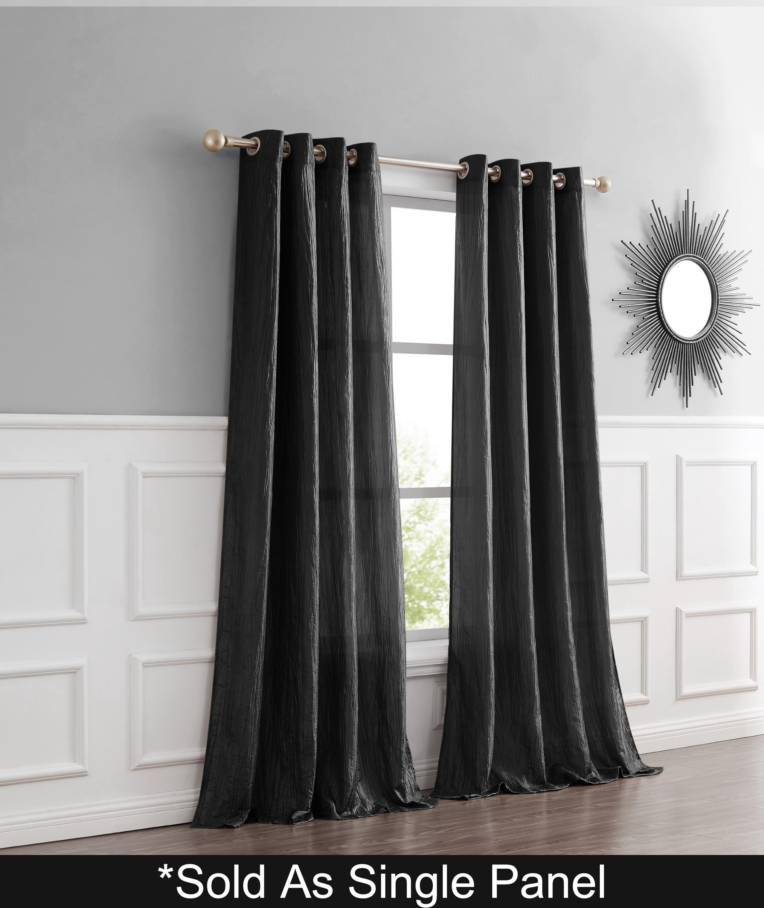 Dainty Home Single Light Filtering Grommet Curtain Panel, Crushed Taffeta, 54"x84"