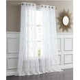 thumbnail image 1 of Dainty Home Springfield Contemporary 3D Embroidered Textured Designed Sheer Curtain Panel for Bedroom Grommet Drape/Drapery Single Panel 1 Panel W54 x 84 inches in Champagne, 1 of 5