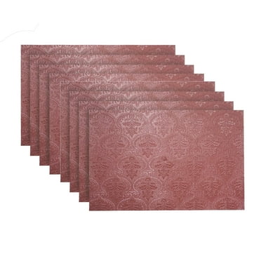 Dainty Home Venecia Faux Leather with Suede Backing Set of 8 Placemats