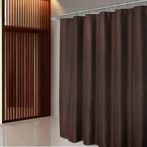 Dainty Home Waffle Weave Textured Fabric Shower Curtain, 70” x 72", Brown