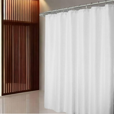 Dainty Home Waffle Weave Textured Fabric Shower Curtain, 70” x 72", White
