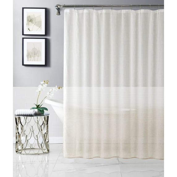 Dainty Home White, Gray, Beige, Multi-color Polyester Shower Curtain, 70" x 72"