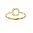 thumbnail image 1 of Dainty Initial Diamond Ring, Personalized O Letter Custom Jewelry For Women, 1 of 2