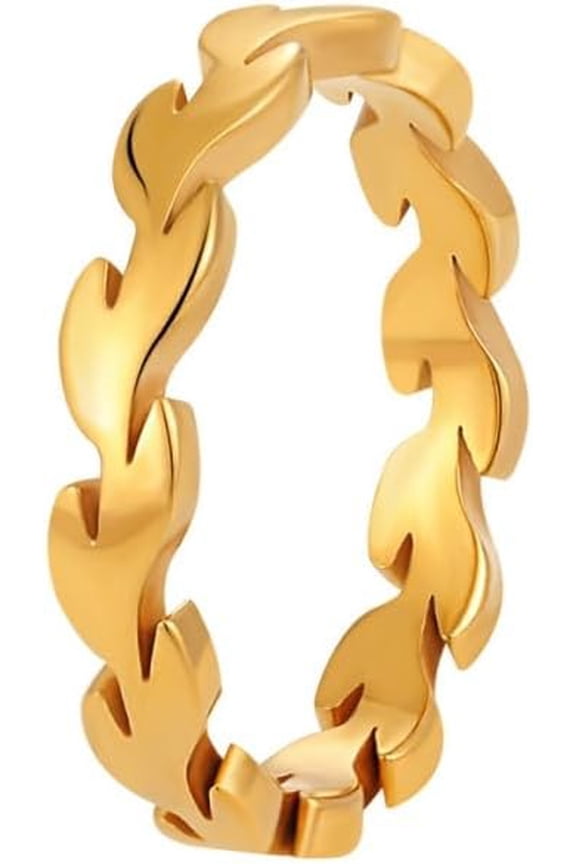 Dainty Leaf Ring for Women Wheat Statement Ring Gold Plated Stacking Rings Eternity Promise Anniversary Fashion Jewelry