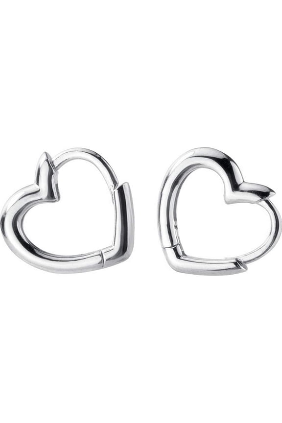 Dainty Love Heart Shaped Small Hoop Sleeper Earrings for Women 925 Sterling Silver Daith Heart Cartilage Tragus Cute Minimalist Hoops Jewelry Gifts Mom Friend Bridemaid