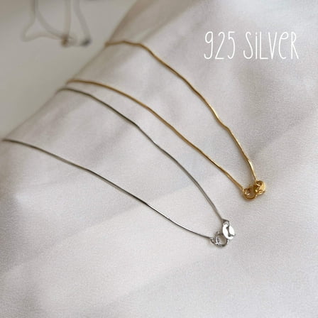 Dainty Minimal Snake Chain Choker Necklace, S925 Sterling Silver or Titanium Steel - Shanali Jewelry