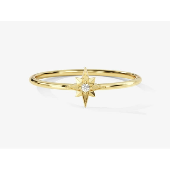 Dainty Minimalist Ring for Women, Moissanite rings, Gold Plated 925 Solid silver ring, Gift for her