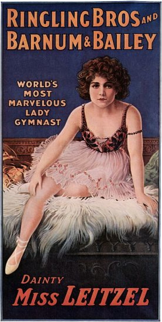Dainty Miss Leitzel Lady Gymnast Circus Canvas Art - (24 x 36)