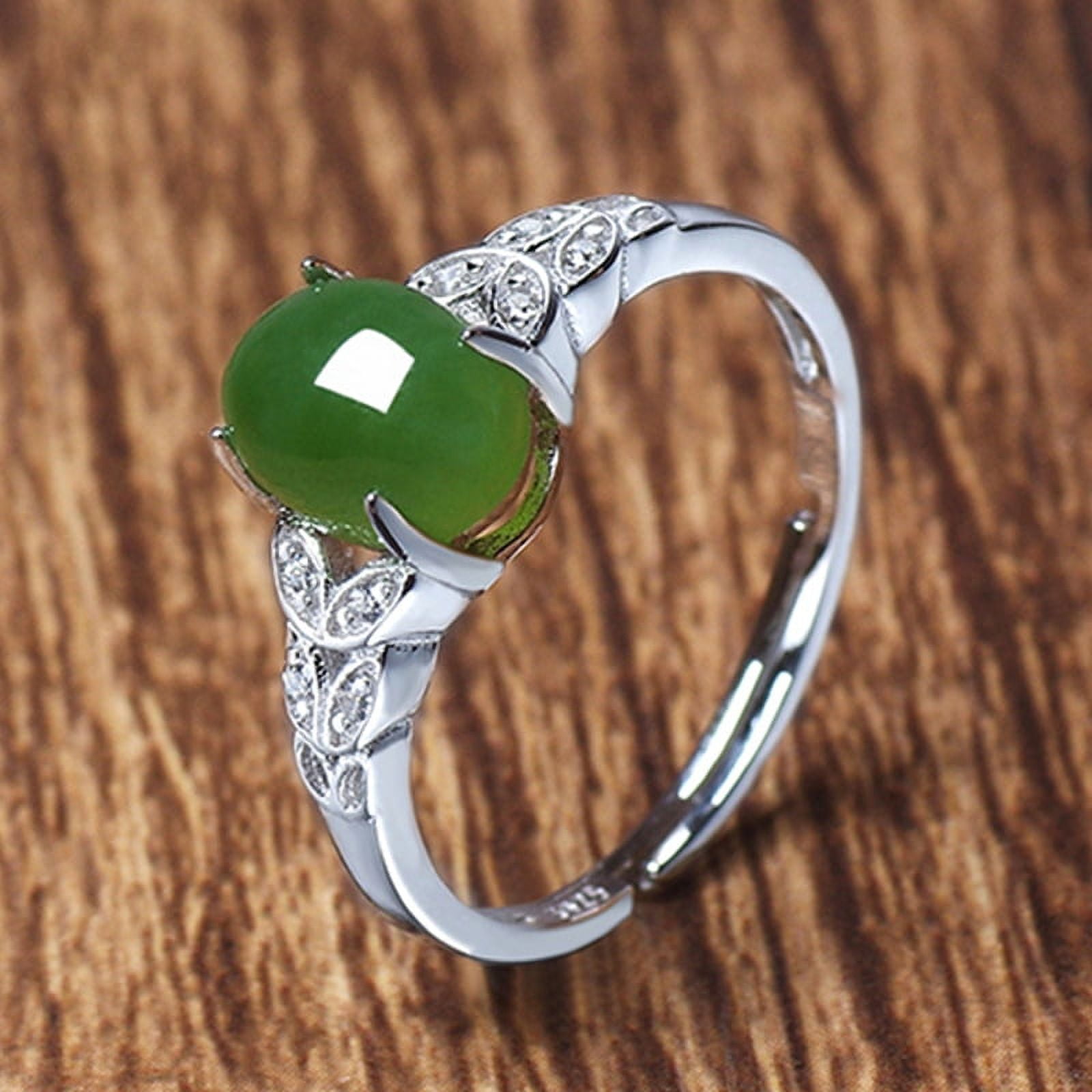 55Carat Natural Gemstone Promise Ring – Sterling Silver, Oval Stone, Handmade, Sizes 5-12 (Choose Your Gem)