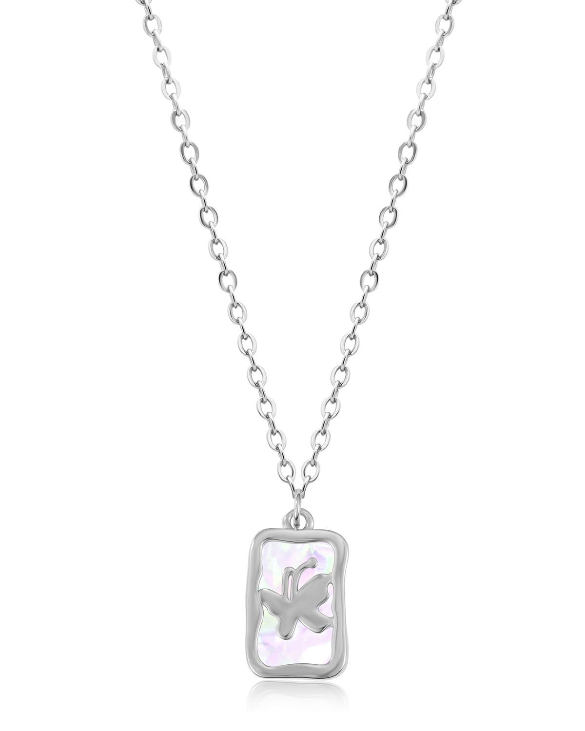 Sterling Silver and Mother of Pearl Bee Necklace
