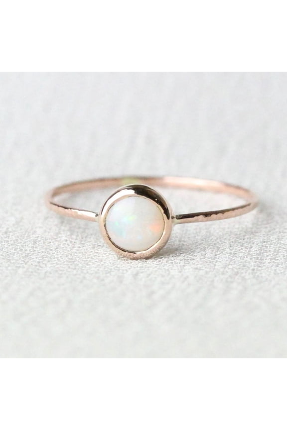 Dainty Opal Ring Gold Plated ring Jewelry Gift for Her