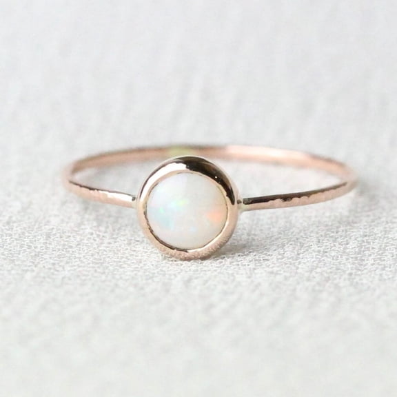 Dainty Opal Ring Gold Plated ring Jewelry Gift for Her