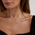 Dainty Pearl Necklaces For Women 14K Gold/Silver Plated Ot Clasp Pearl